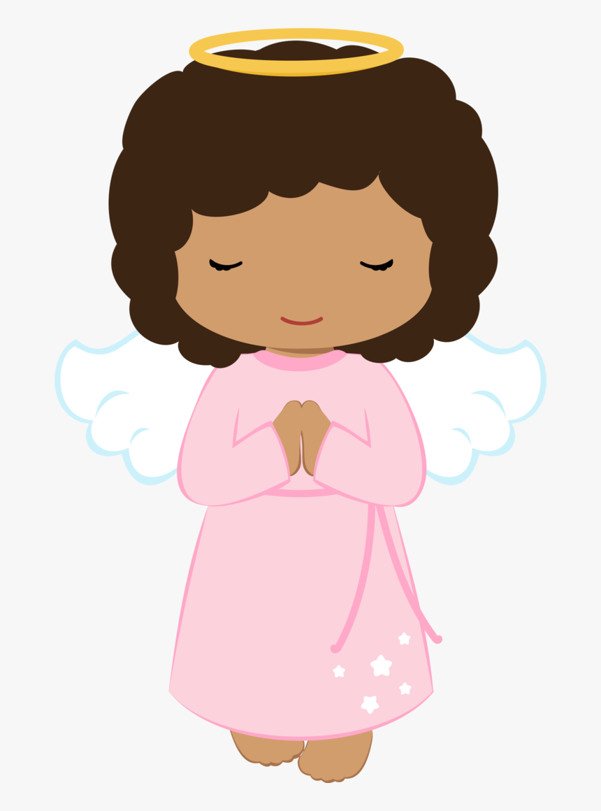 Clip Art Angels Baby Shower - Clipart Communion Girl Png Wave Hair, Transparent Png