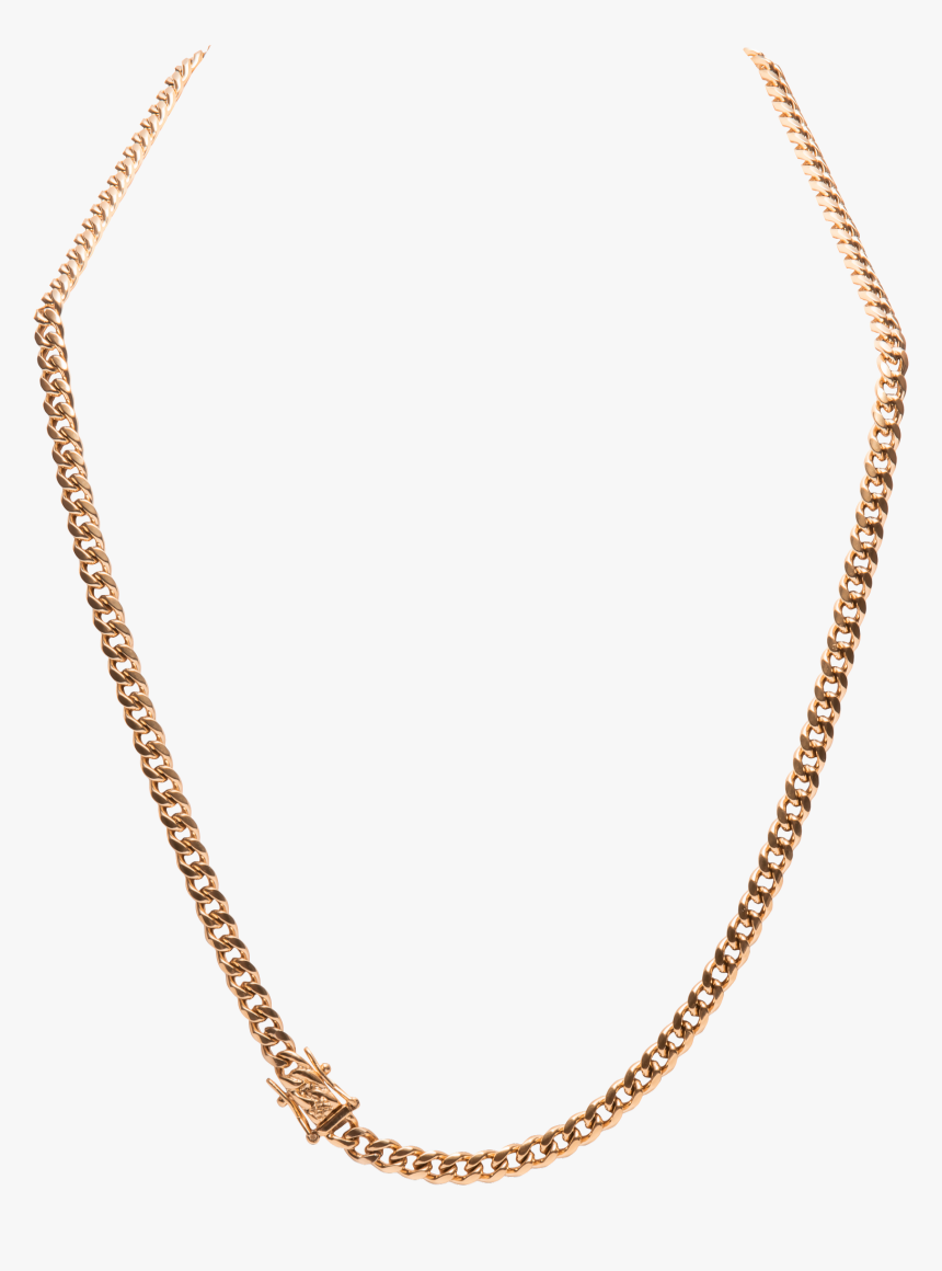 Gold Cuban Necklace Png, Transparent Png