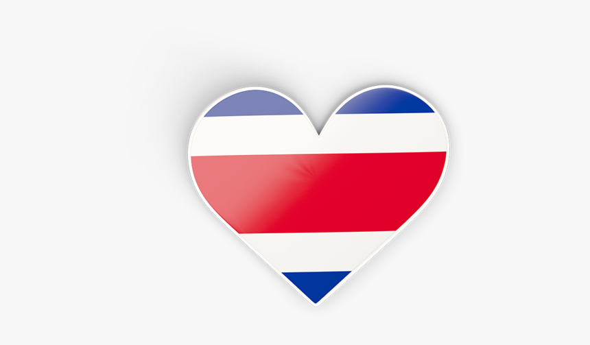 Download Flag Icon Of Costa Rica At Png Format - Heart, Transparent Png