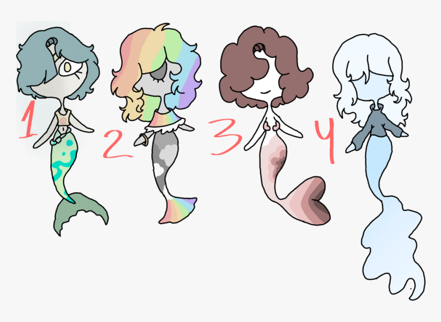 Mermaid Adopts Read The Description Please - Cartoon, HD Png Download