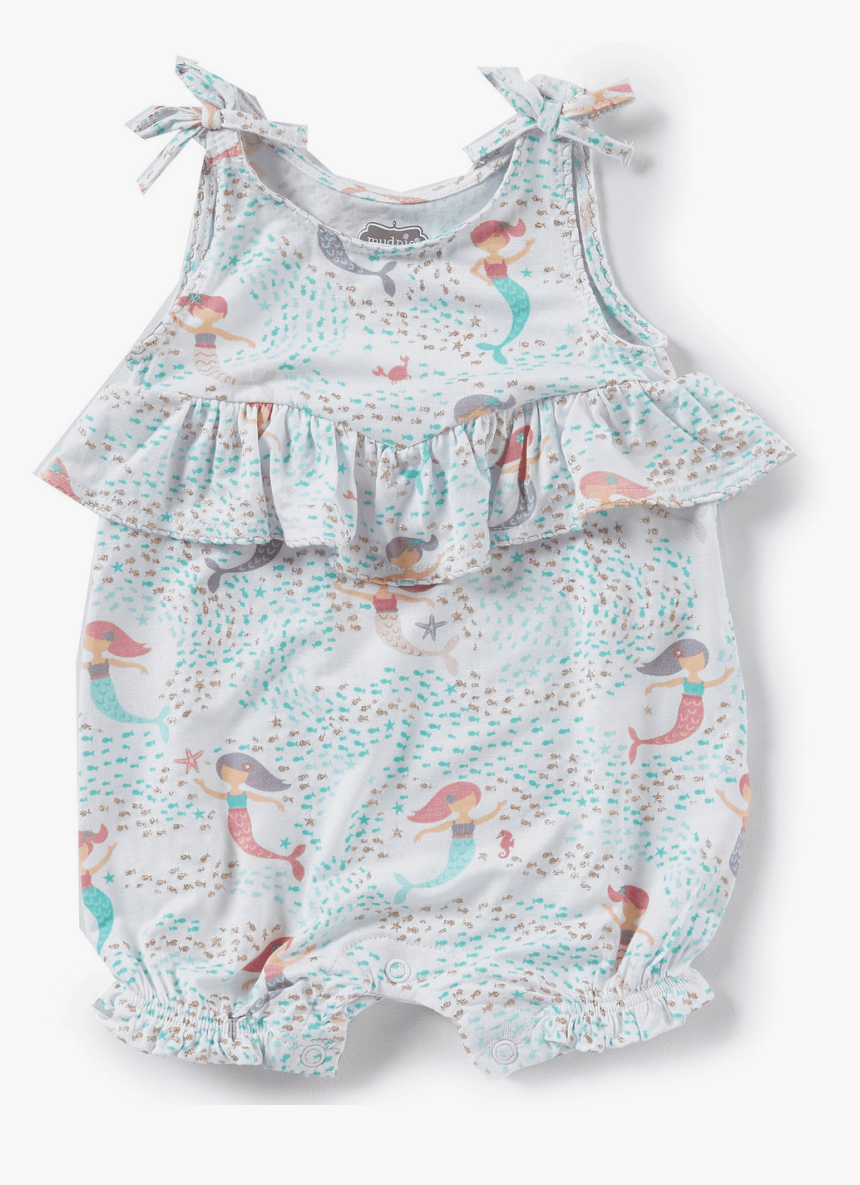 Mermaid Printed Bubble Romper Onesie Baby - Pattern, HD Png Download