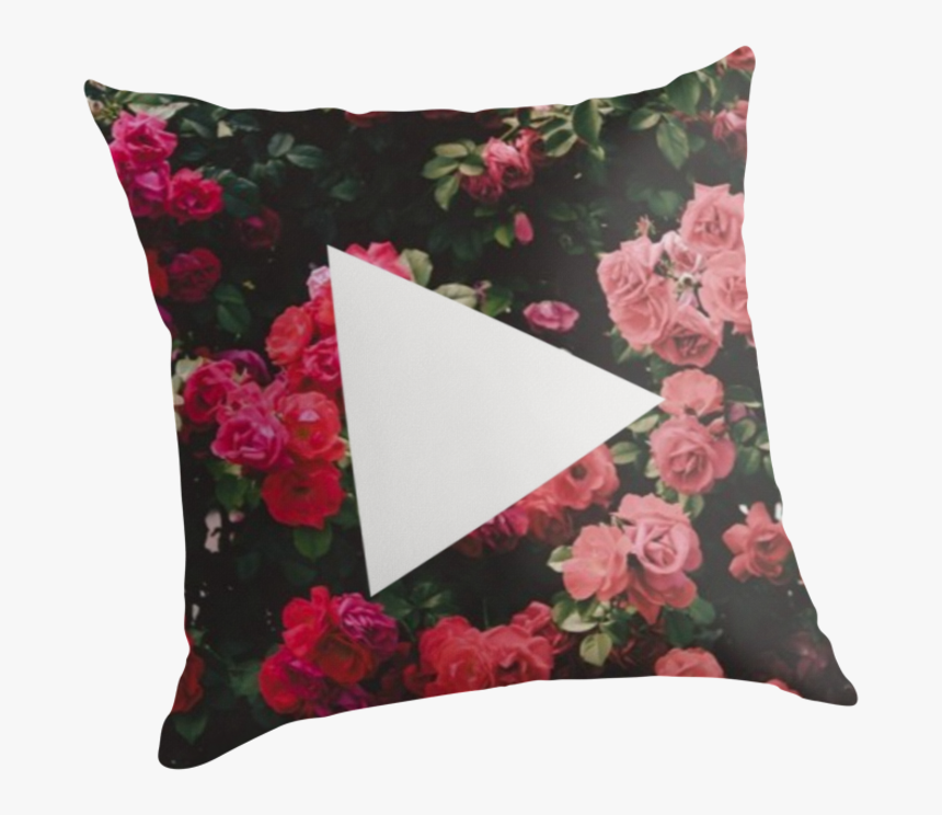 Red Floral Background By Chloeambercat - Cushion, HD Png Download