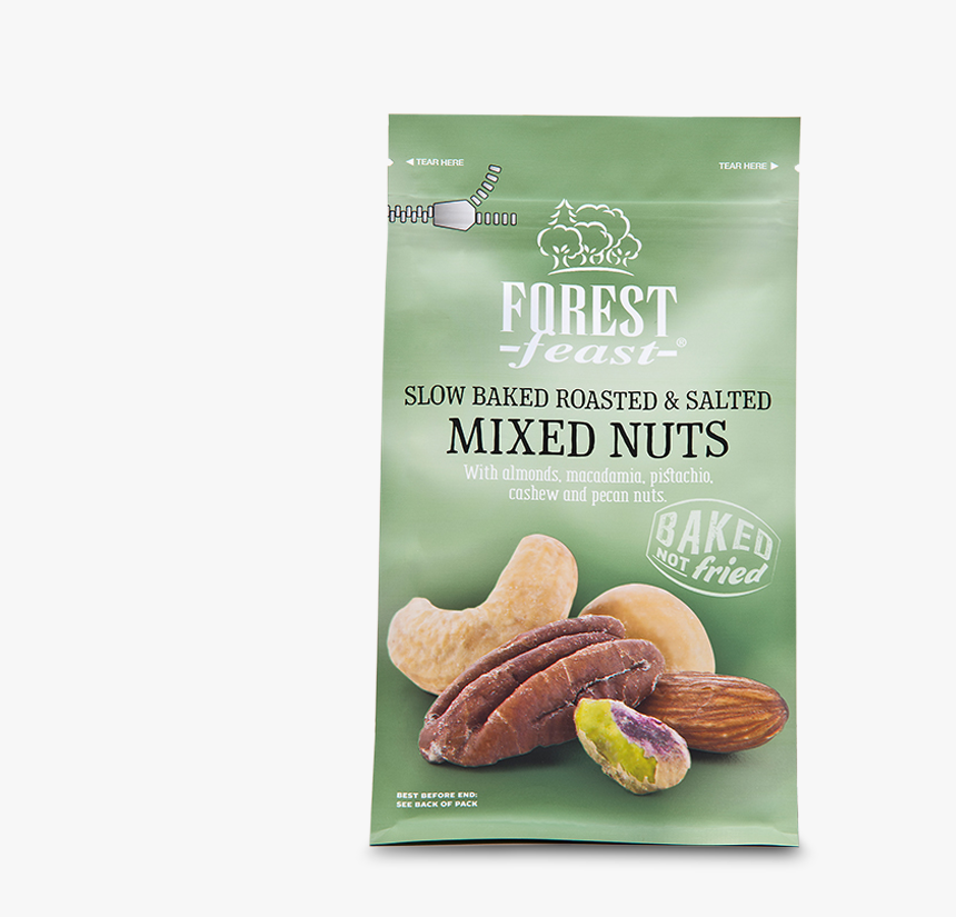 Slow Baked Roasted & Salted Mixed Nuts - Forest Feast, HD Png Download