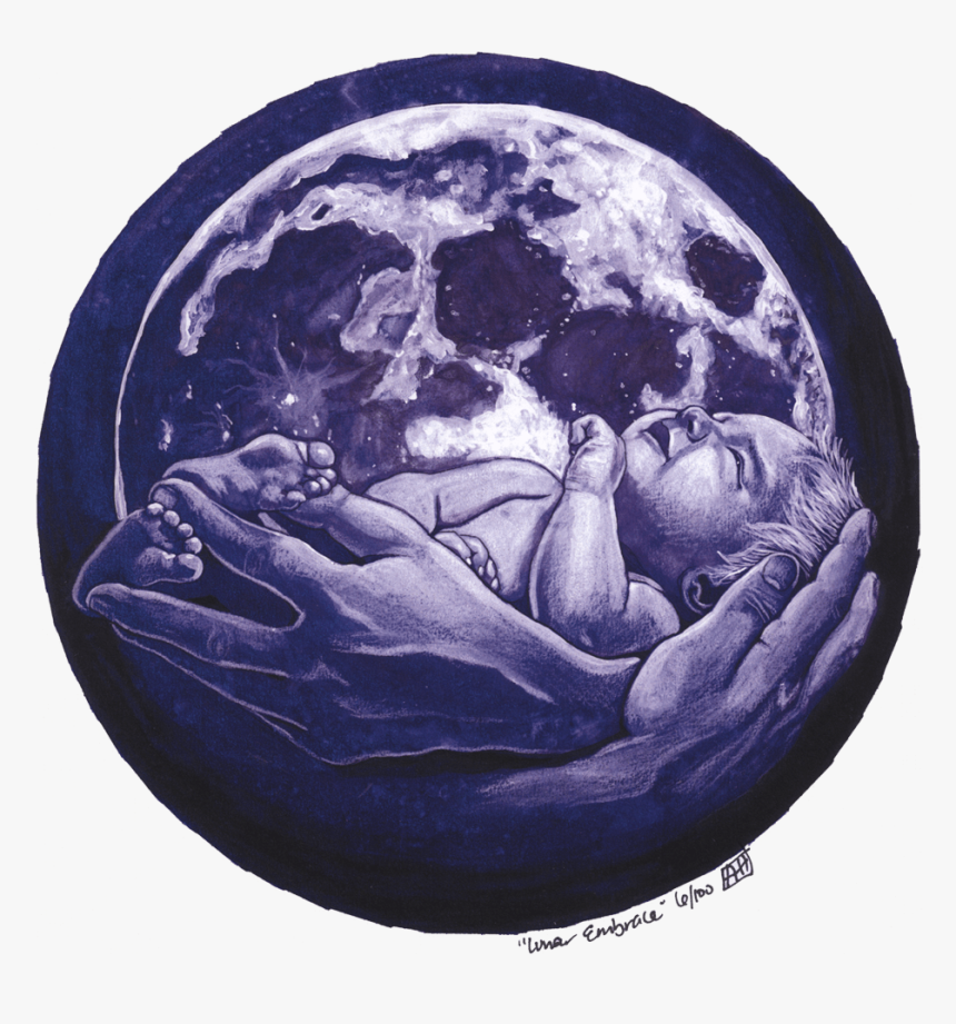 Luna Embrace Print - Childbirth, HD Png Download