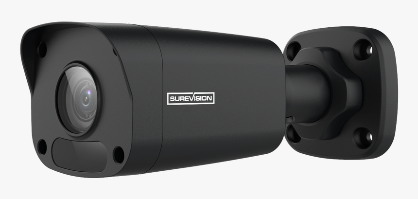 Surevision 4mp Mini Fixed Bullet Network Camera - Bullet Black Camera Png, Transparent Png