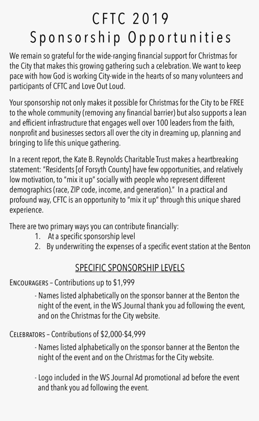 Cftc19 Sponsorship Booklet - Cerca Bien Cerca Estoy En Algun Lugar Estoy, HD Png Download