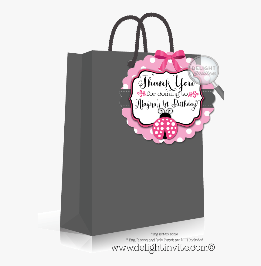 Ladybug 1st Birthday Favor Tag - Dr Seuss Goodie Bags, HD Png Download