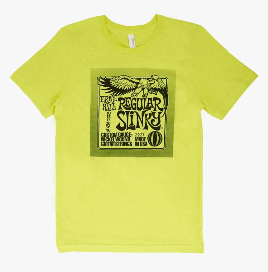 Regular Pack T-shirt Yellow Small Front - Ernie Ball Strings, HD Png Download