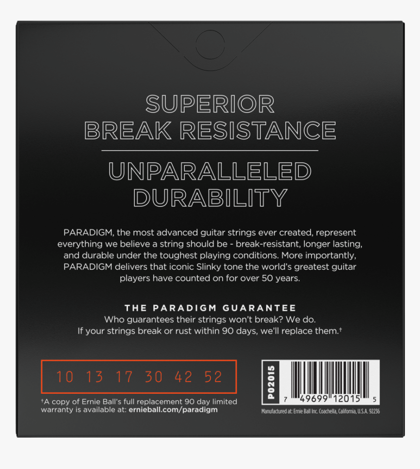 Ernie Ball P02015 Paradigm Skinny Top Heavy Bottom - Guitar String, HD Png Download
