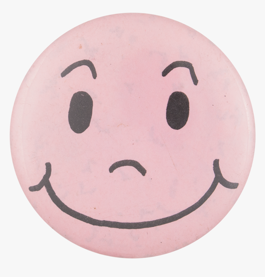 Pale Pink Smiley Face Smileys Button Museum - Pale Smiley Face, HD Png Download