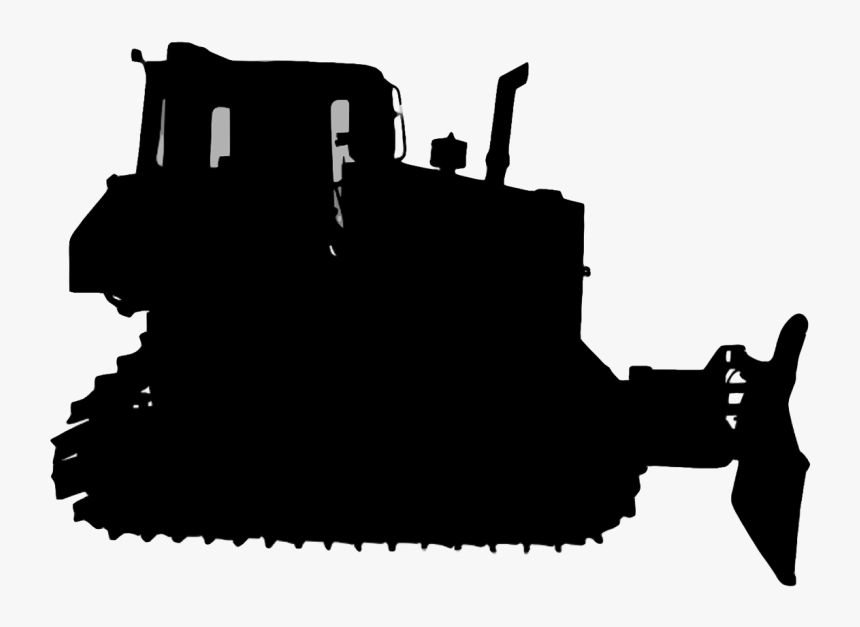 Bulldozer Silhouette - Bulldozer Silhouette Png, Transparent Png