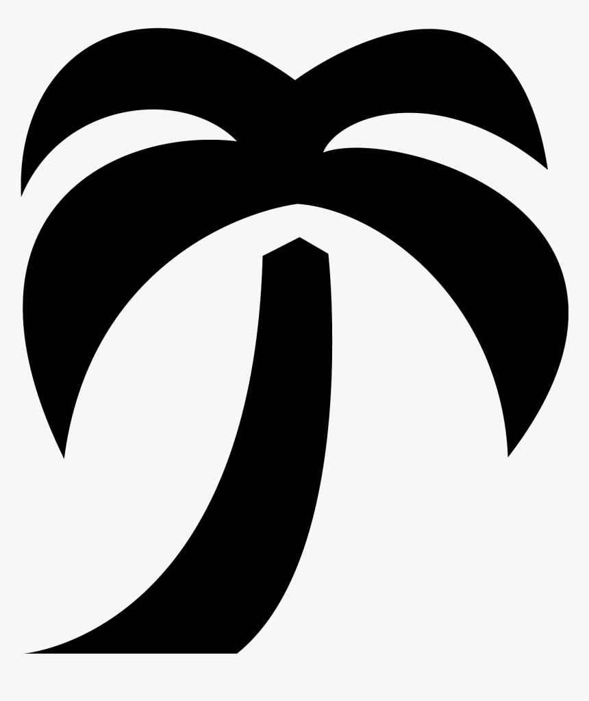Transparent Palm Trees Clipart Black And White - Favicon Icon Black And White, HD Png Download