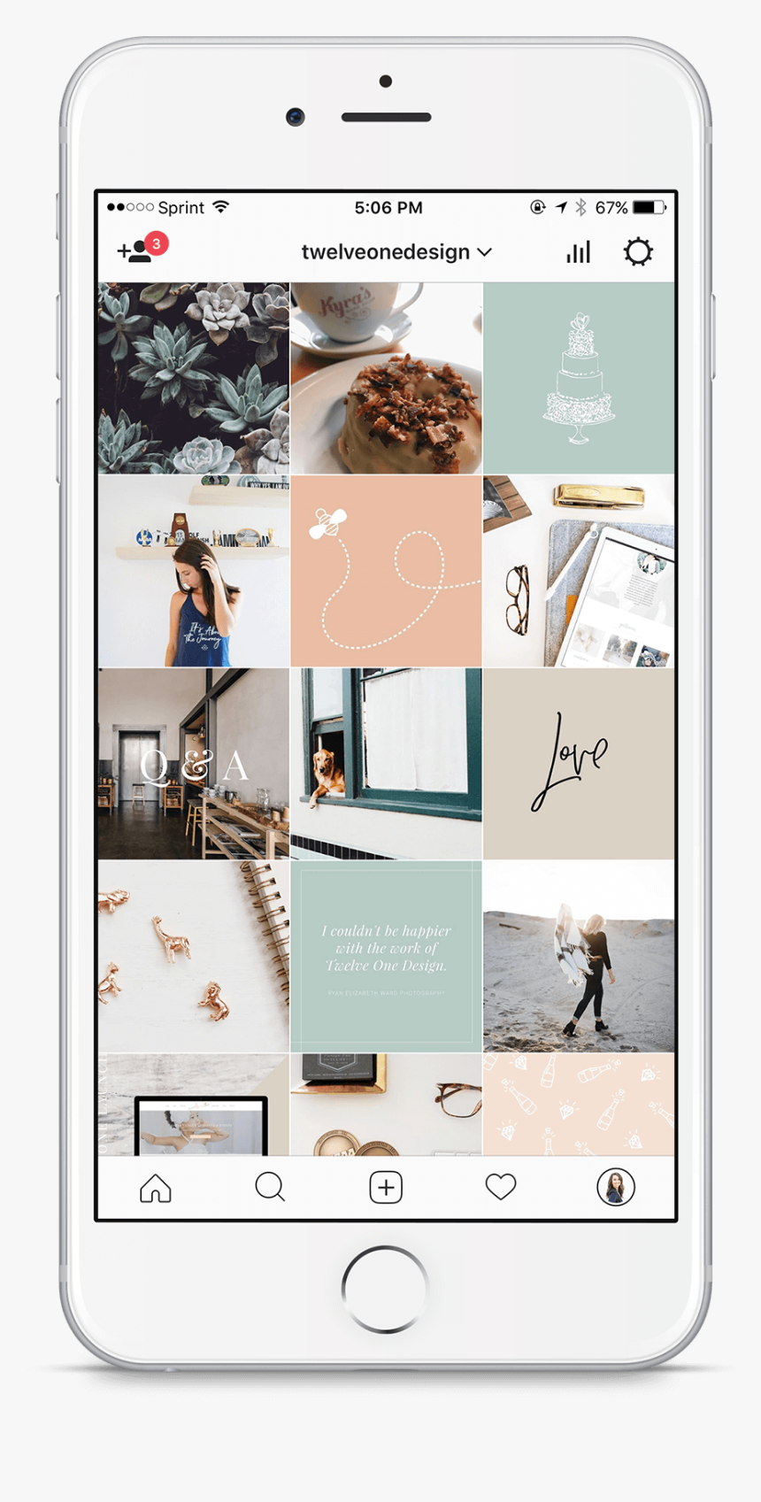Clip Art Instagram Mockup - Instagram In Phone Mockup, HD Png Download