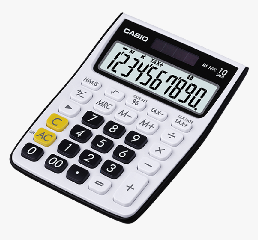 Calculadora Casio Ms 10vc , Png Download - Casio, Transparent Png