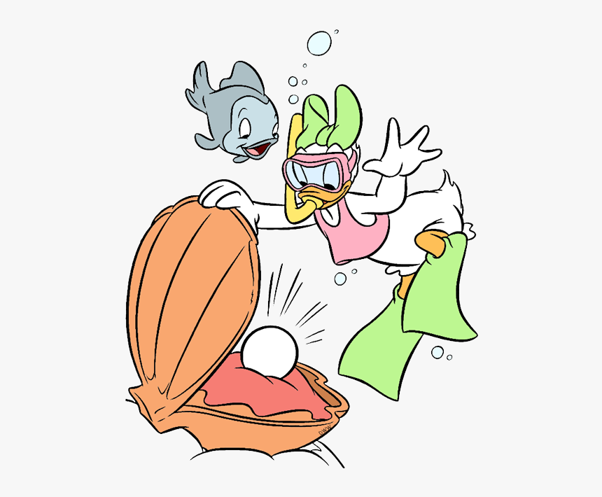 Daisy Duck Pearl Diving, HD Png Download