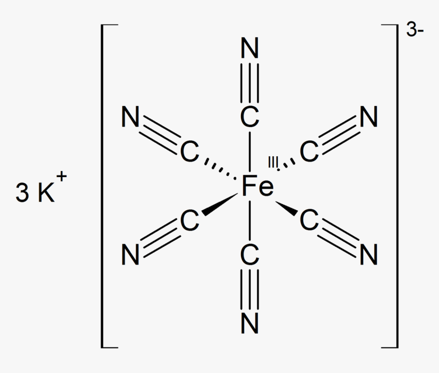 Potassium Ferricyanide Structure, HD Png Download