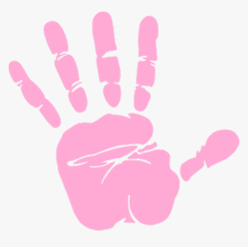 #footprint #huellas #blacktumblr #huella #mano #black - Pink Handprint Clipart, HD Png Download