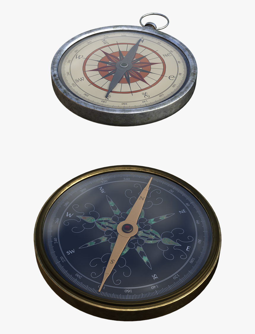 Compass, Compasses, North, South, West, East, Away - Brujula En Magnetismo, HD Png Download