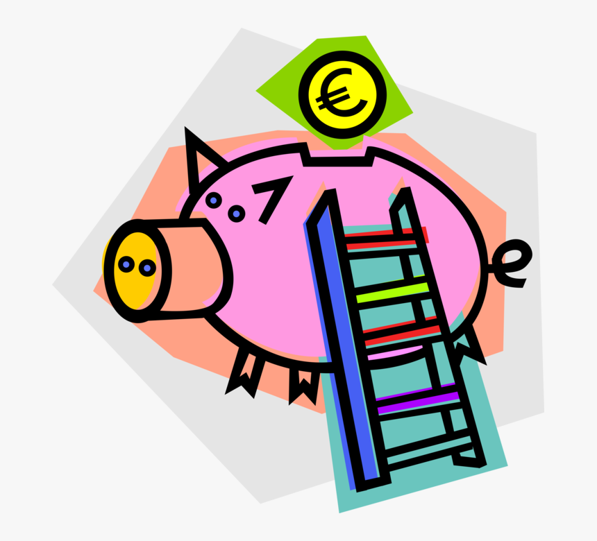 Vector Illustration Of Piggy Bank Money Coin Container - Finance, HD Png Download