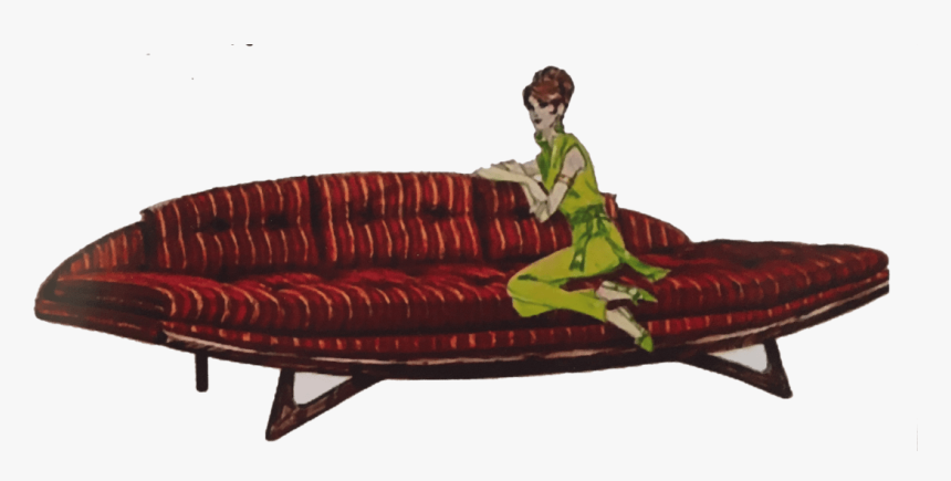 Transparent Vintage Couch Png - Mid-century Modern, Png Download