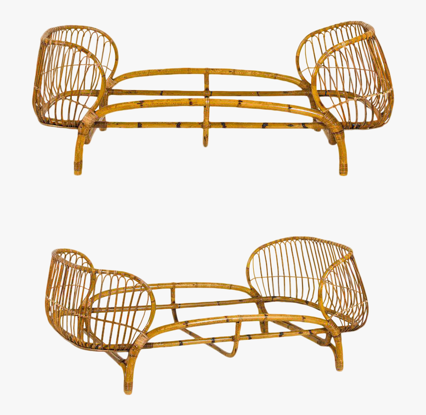 Vittorio Bonacina Pair Of Beds Bamboo Circa 1950 Italy - Bench, HD Png Download