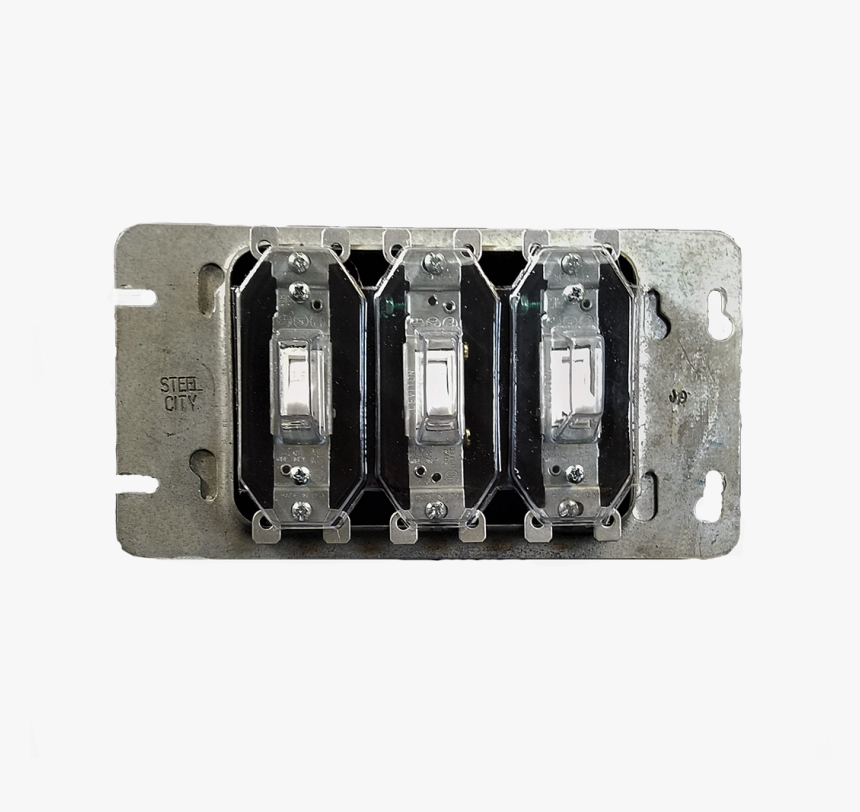 3 Gang Toggle Switch Cover - Light Switch, HD Png Download