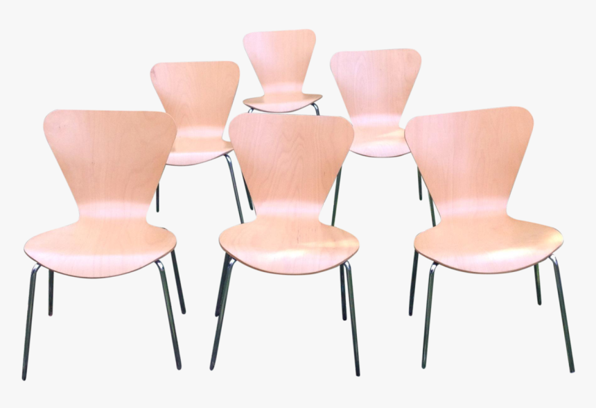 Vintage Arne Jacobsen Style Chairs - Chair, HD Png Download