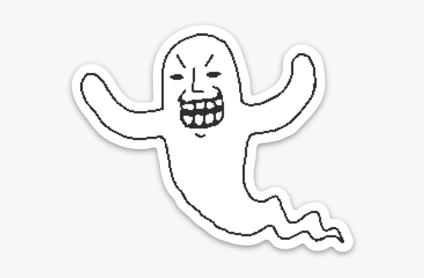Image Of Spooky Ghost Sticker - Illustration, HD Png Download