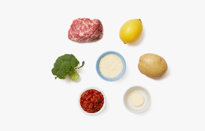 Chile Butter Steaks With Lemon-parmesan Broccoli & - Steak Tartare, HD Png Download