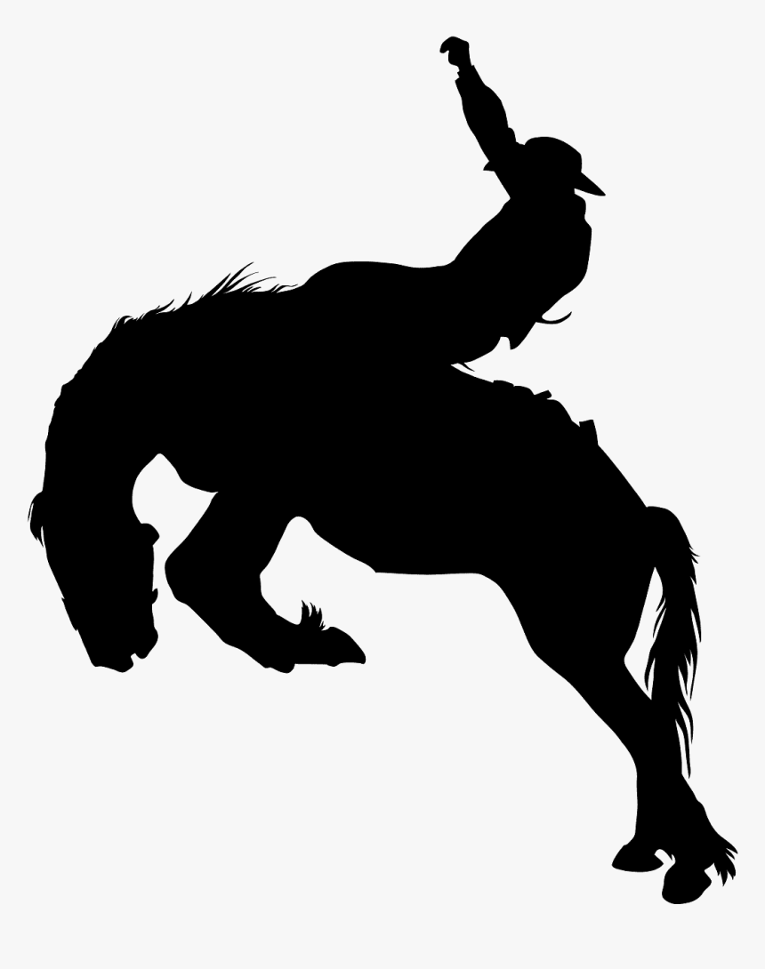 Bucking Bronco Silhouette, HD Png Download