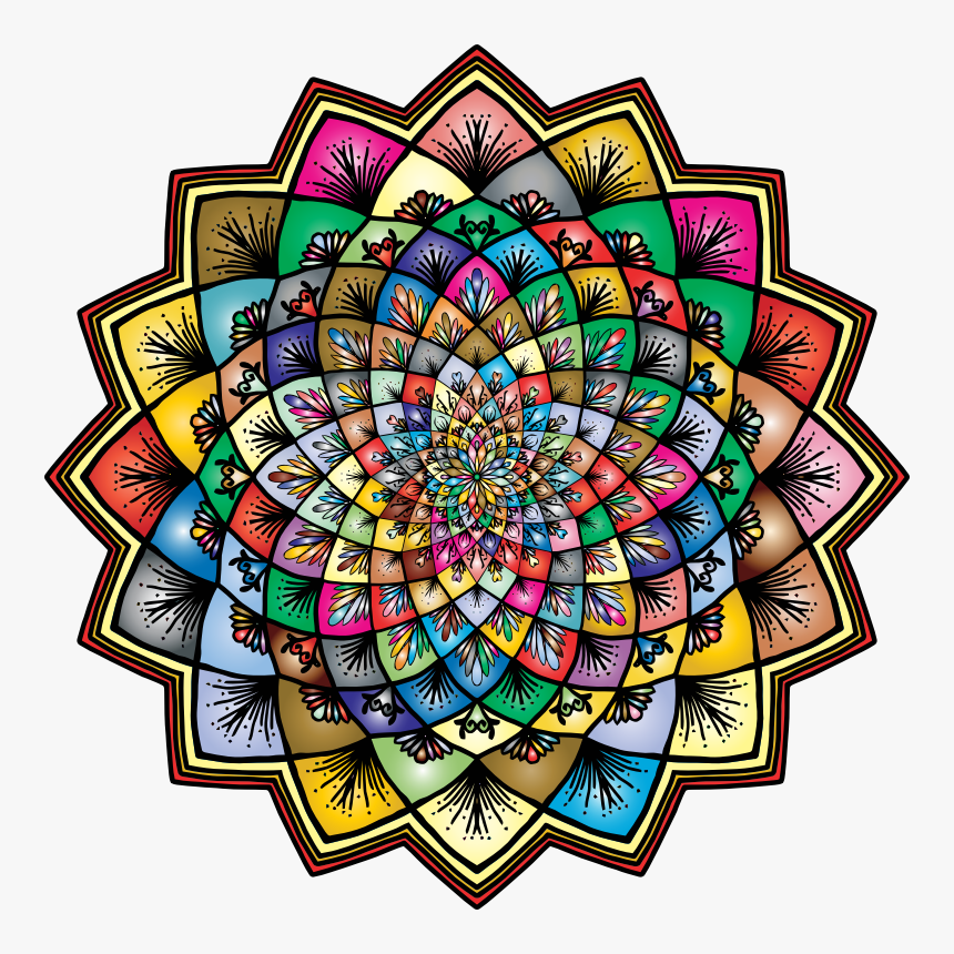 Clipart Prismatic Floral Mandala Iii - Mandala Png, Transparent Png