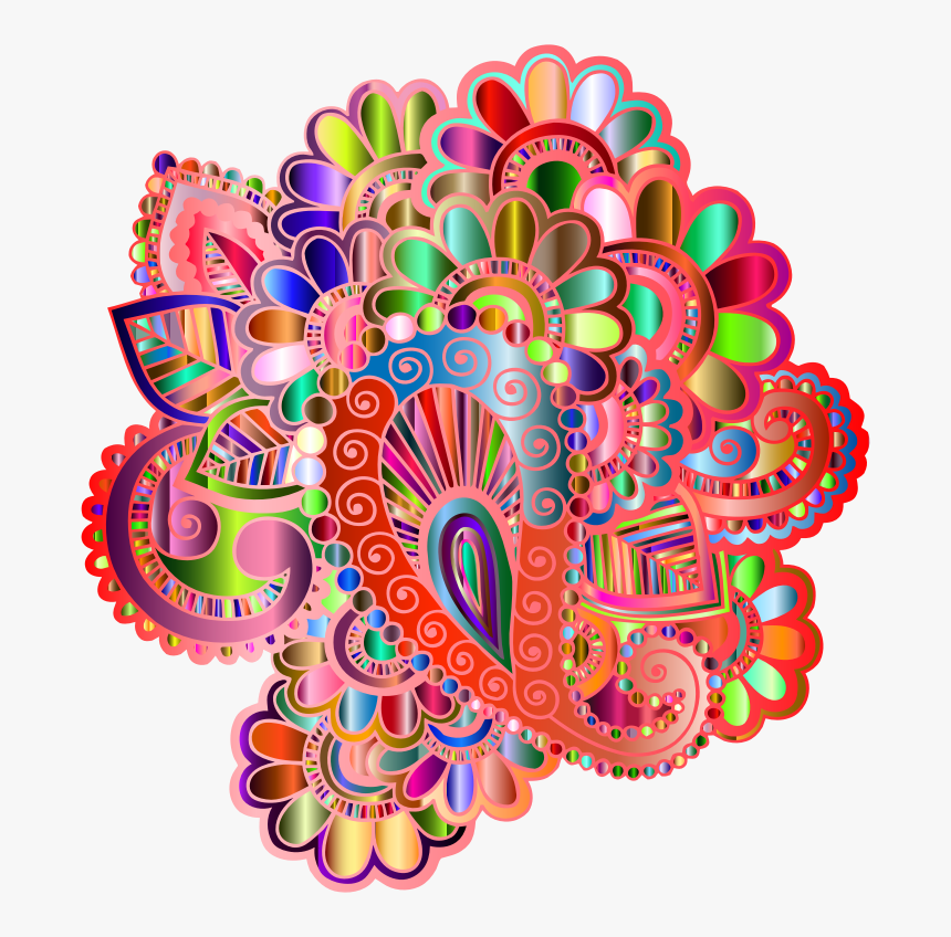 Prismatic Henna Tattoo - Mehndi, HD Png Download
