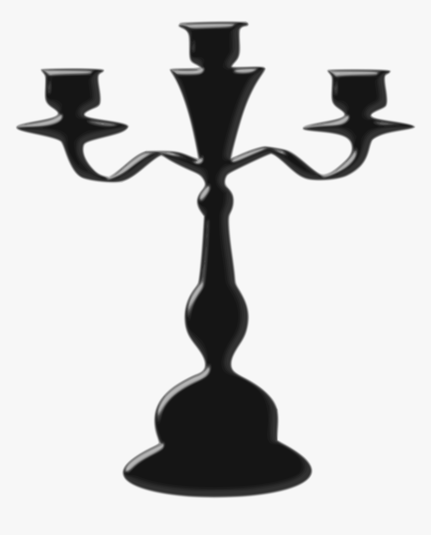 Clipart - Candle Holder Clipart Black And White, HD Png Download