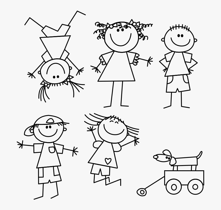Kids Outline, HD Png Download