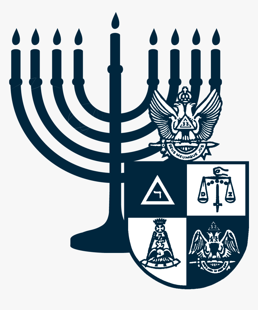 Menorah Clip Art Black And White, HD Png Download
