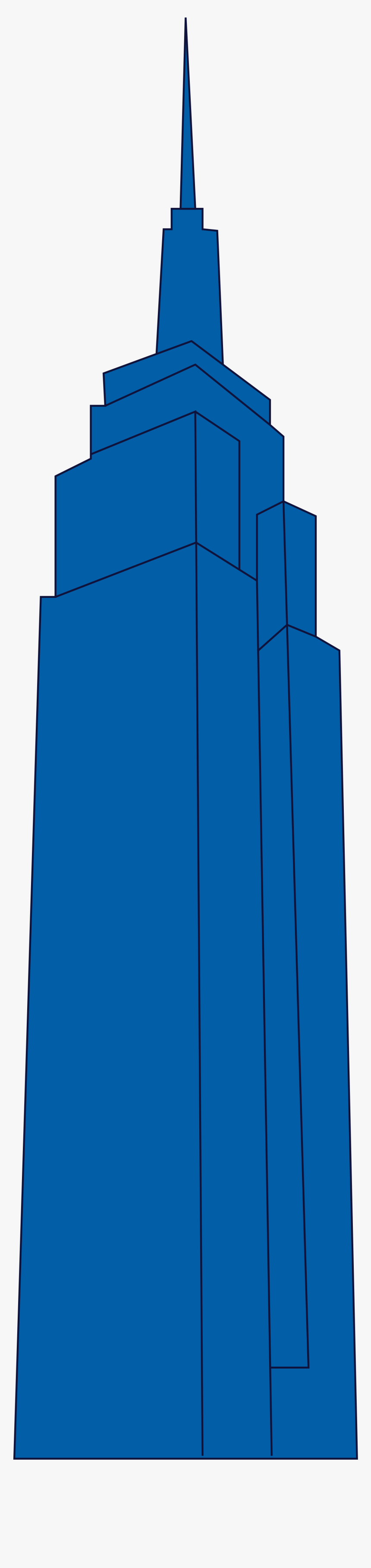 Transparent Empire State Building Clipart - Electric Blue, HD Png Download