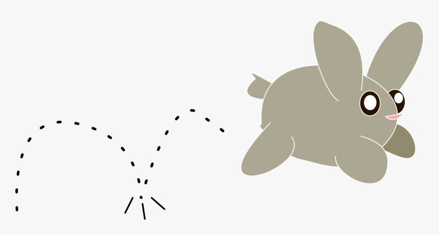 Rabits And Hares,carnivoran,hare - Hopping Bunny Clipart, HD Png Download