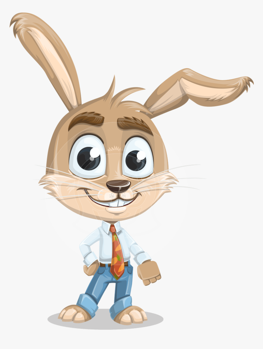 Vector Rabbit Cartoon Character, HD Png Download