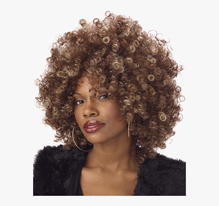 Blonde And Brown Afro, HD Png Download