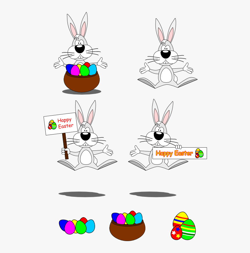 Free Vector Cartoon Style Easter Bunny - Easter Bunny, HD Png Download