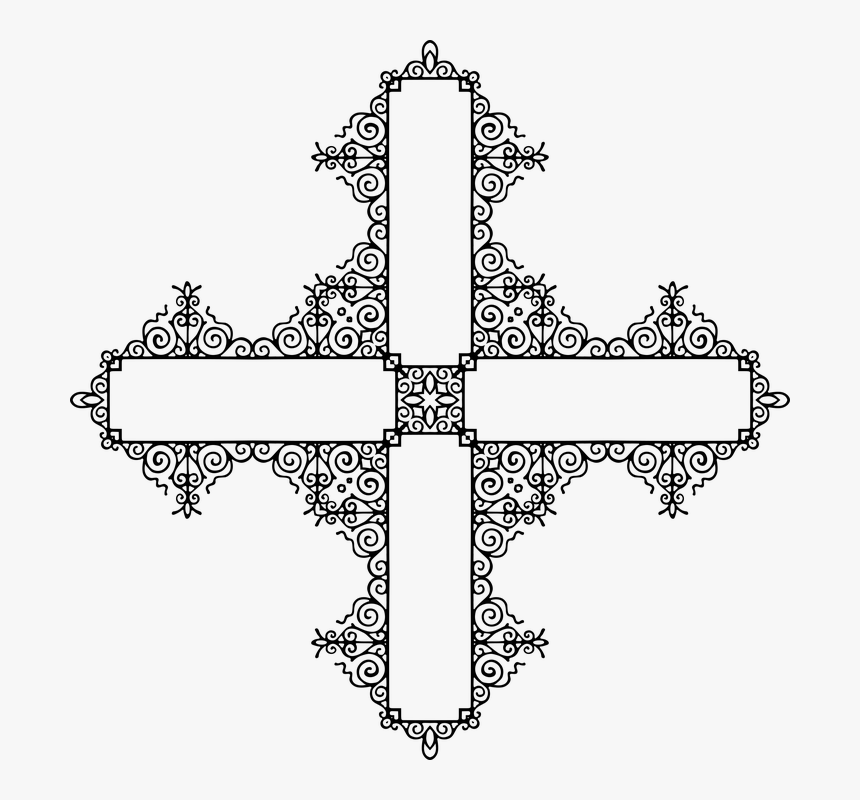 Jesús, Cristo, Cruz, Divina, Fe, Dios, Santa, Mesías - Mandalas Para Colorear Para Niños, HD Png Download
