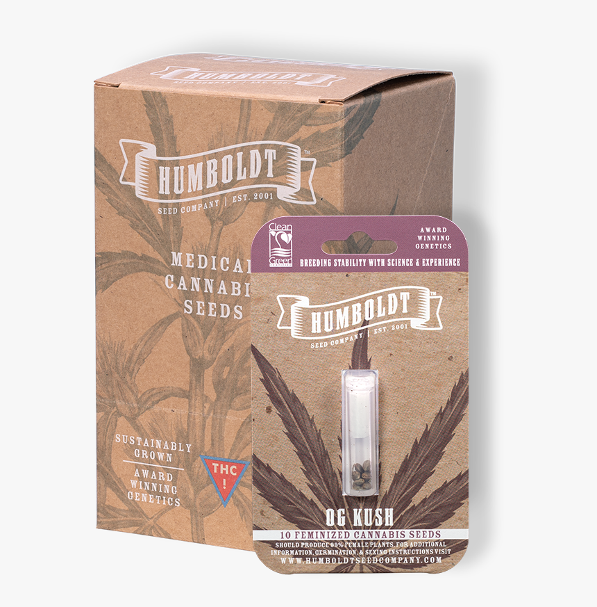 Og Kush 10 Feminized Retail Box Ogk 10 F Rb - Humboldt Seed Company Pineapple Muffin, HD Png Download