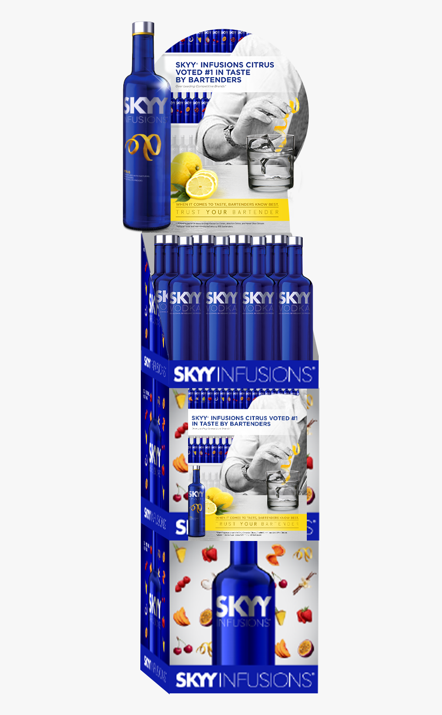 Skyy Vodka Promo Pos Display - Alcoholic Beverage, HD Png Download