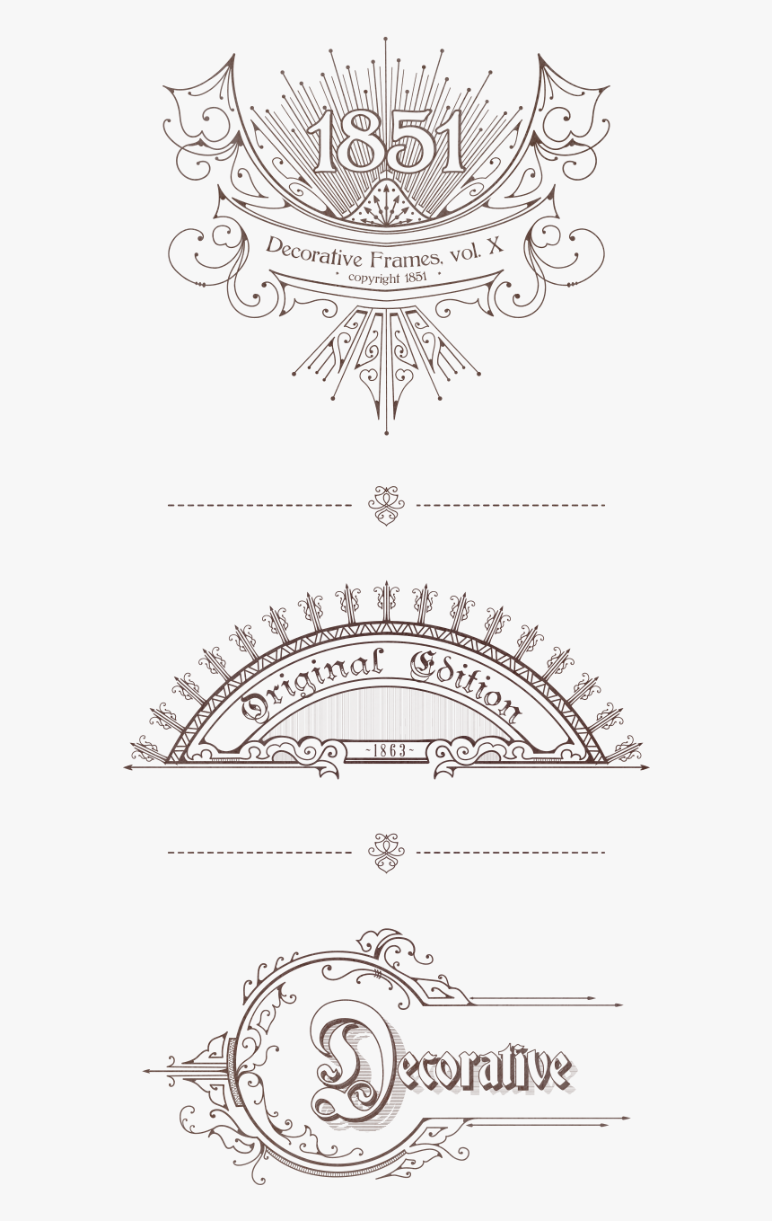 Vintage Ornaments I Made A Year Ago - Technical Drawing, HD Png Download