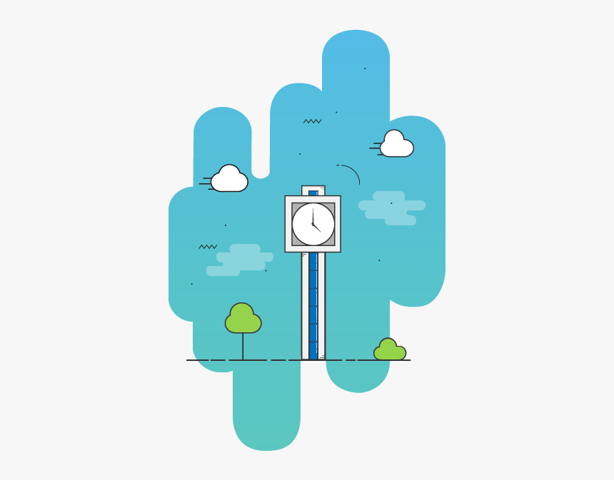 The Clock Square - Illustration, HD Png Download