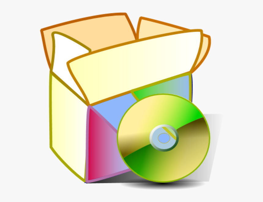 Package Box With Cd Dvd - Colorful Box Clipart, HD Png Download