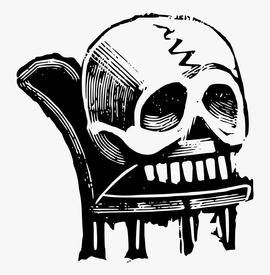Transparent Sit In Chair Clipart - Skull, HD Png Download