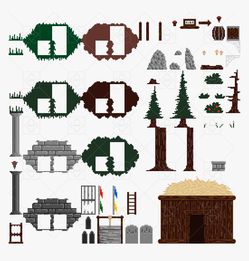 Transparent Pixel Tree Png - Christmas Tree, Png Download