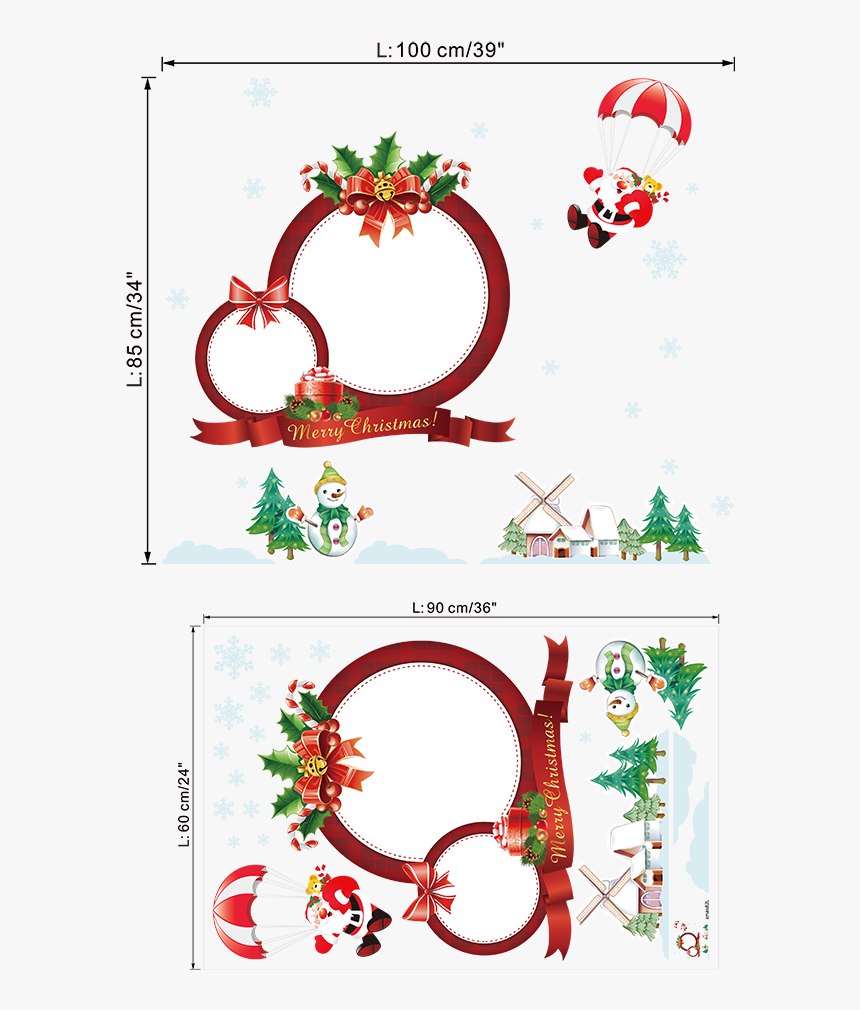 Christmas Decorations Snowman Santa Claus Merry Christmas - Christmas Day, HD Png Download