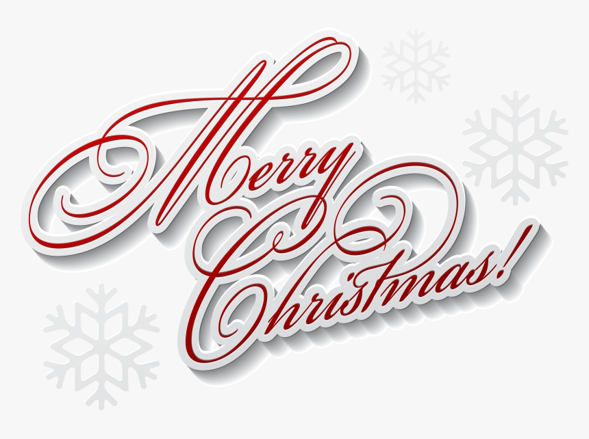 Clip Art Merry Christmas Text Art Clipart - Happy Christmas Text Png, Transparent Png